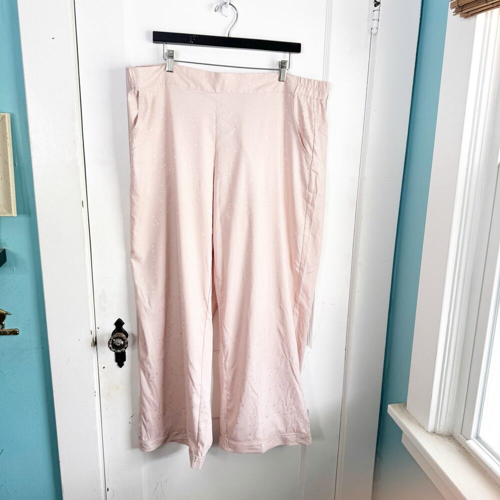 INC International Concepts Star Print Celestial Satin Pajama Pants NEW XXL Blush